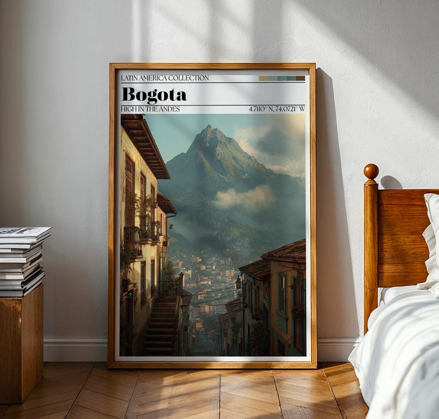 Bogota Colombia Travel Poster – Andean Capital Art Print