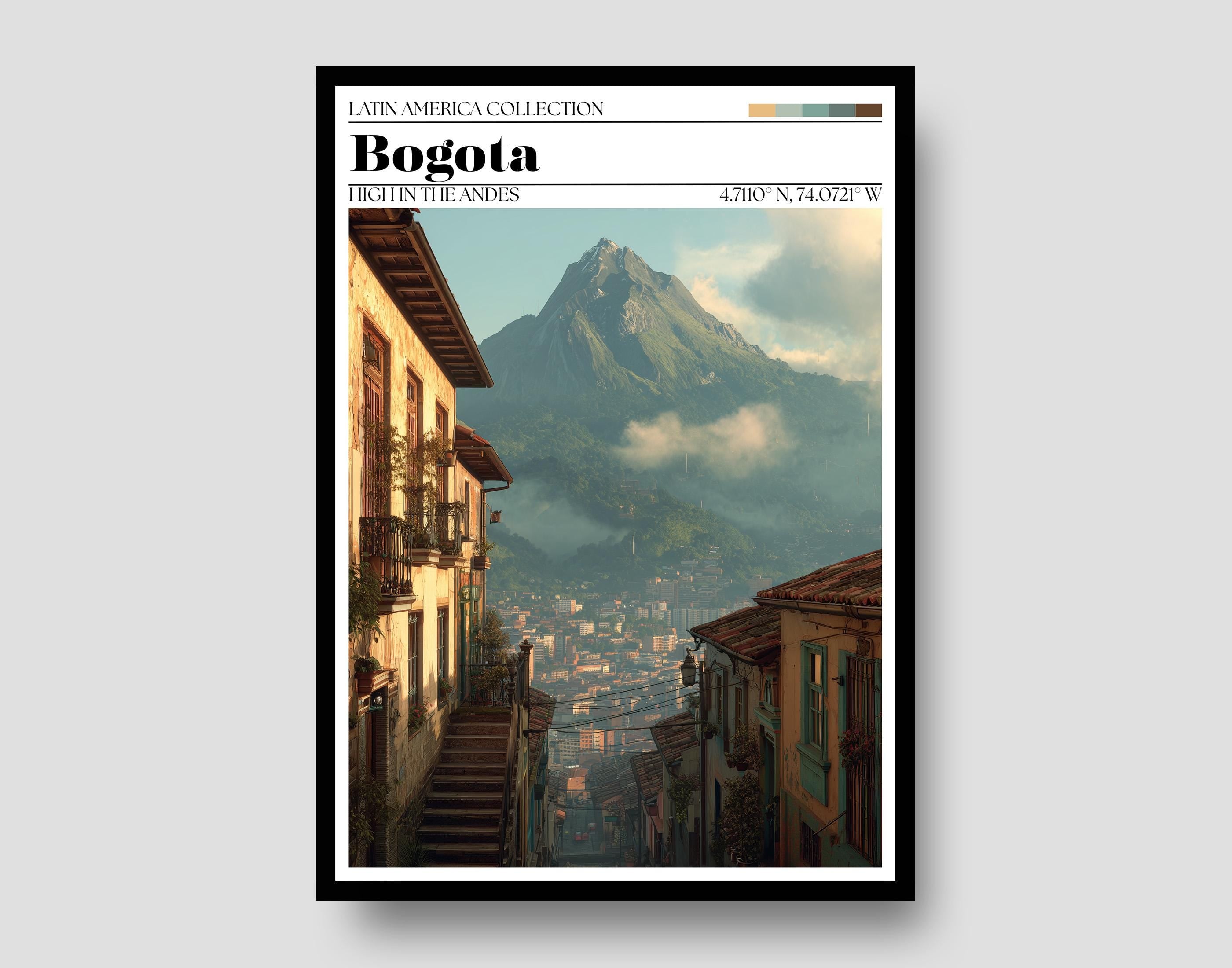 Bogota Colombia Travel Poster – Andean Capital Art Print