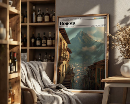 Bogota Colombia Travel Poster – Andean Capital Art Print