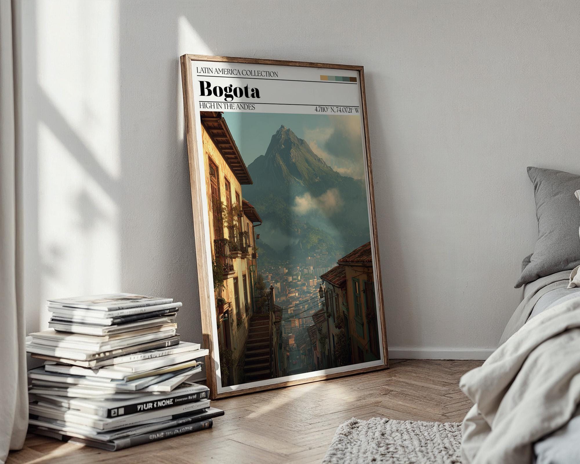 Bogota Colombia Travel Poster – Andean Capital Art Print