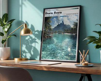 Bora Bora Travel Poster – French Polynesia Tropical Art