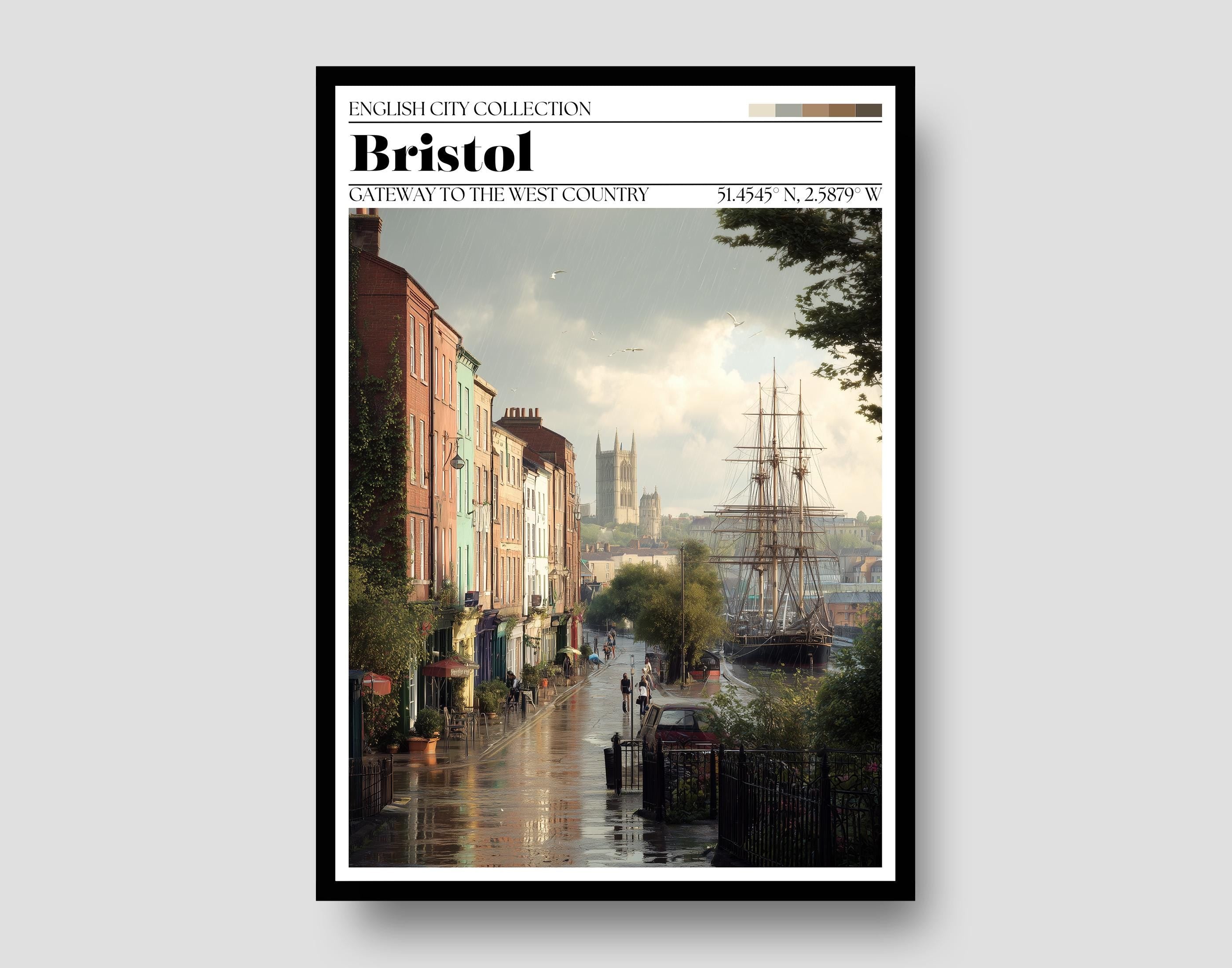 Bristol, England Poster – Bristol Travel Wall Art Print