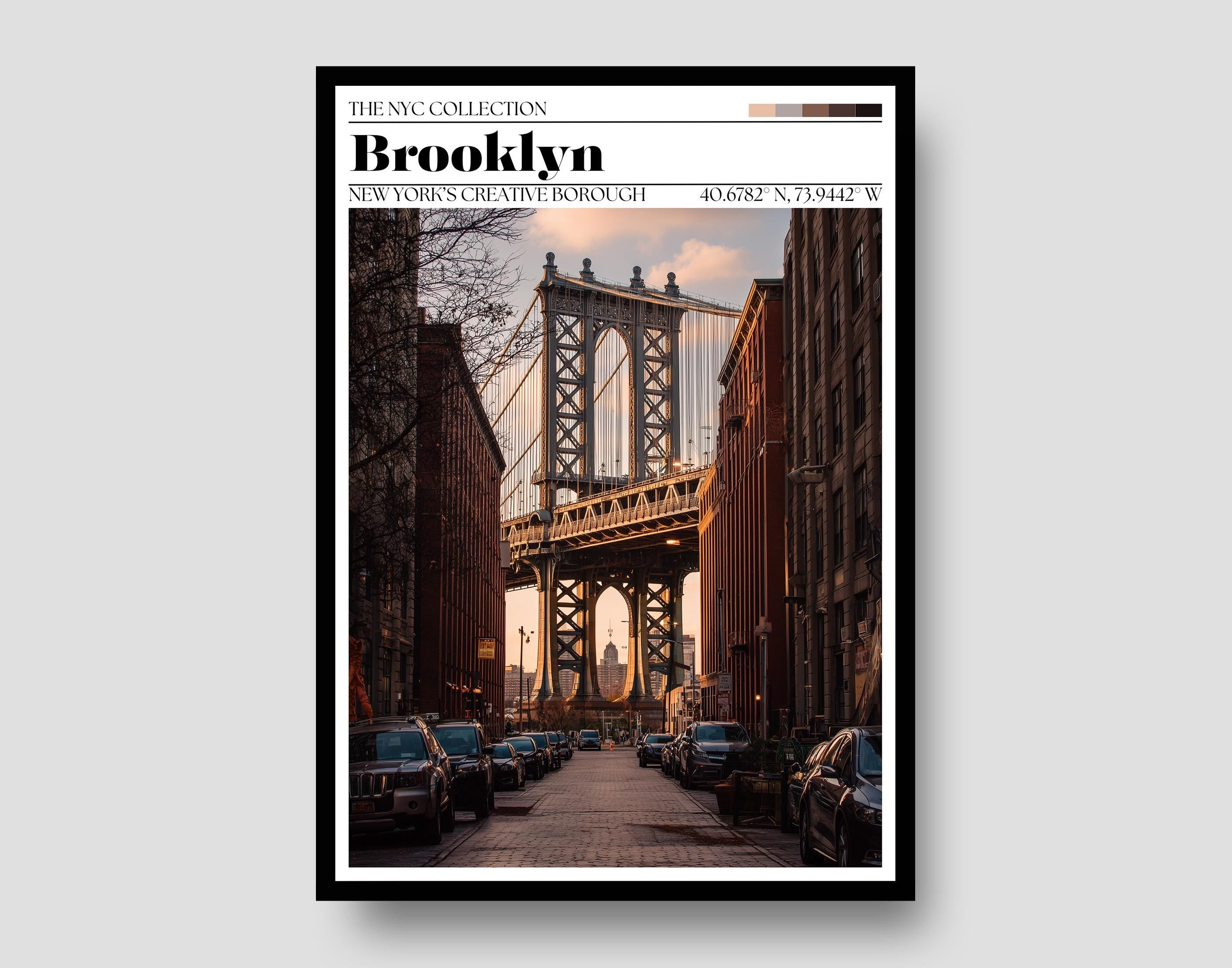 Brooklyn Bridge Art Print – New York City Travel Poster
