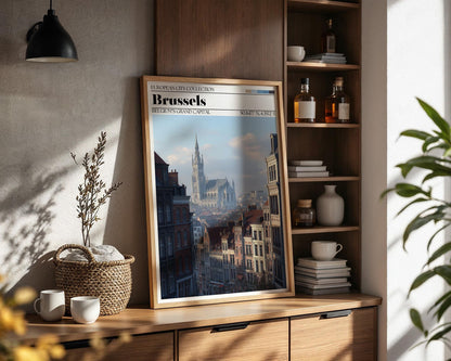 Brussels, Belgium Poster - Brussels Travel Wall Art Print