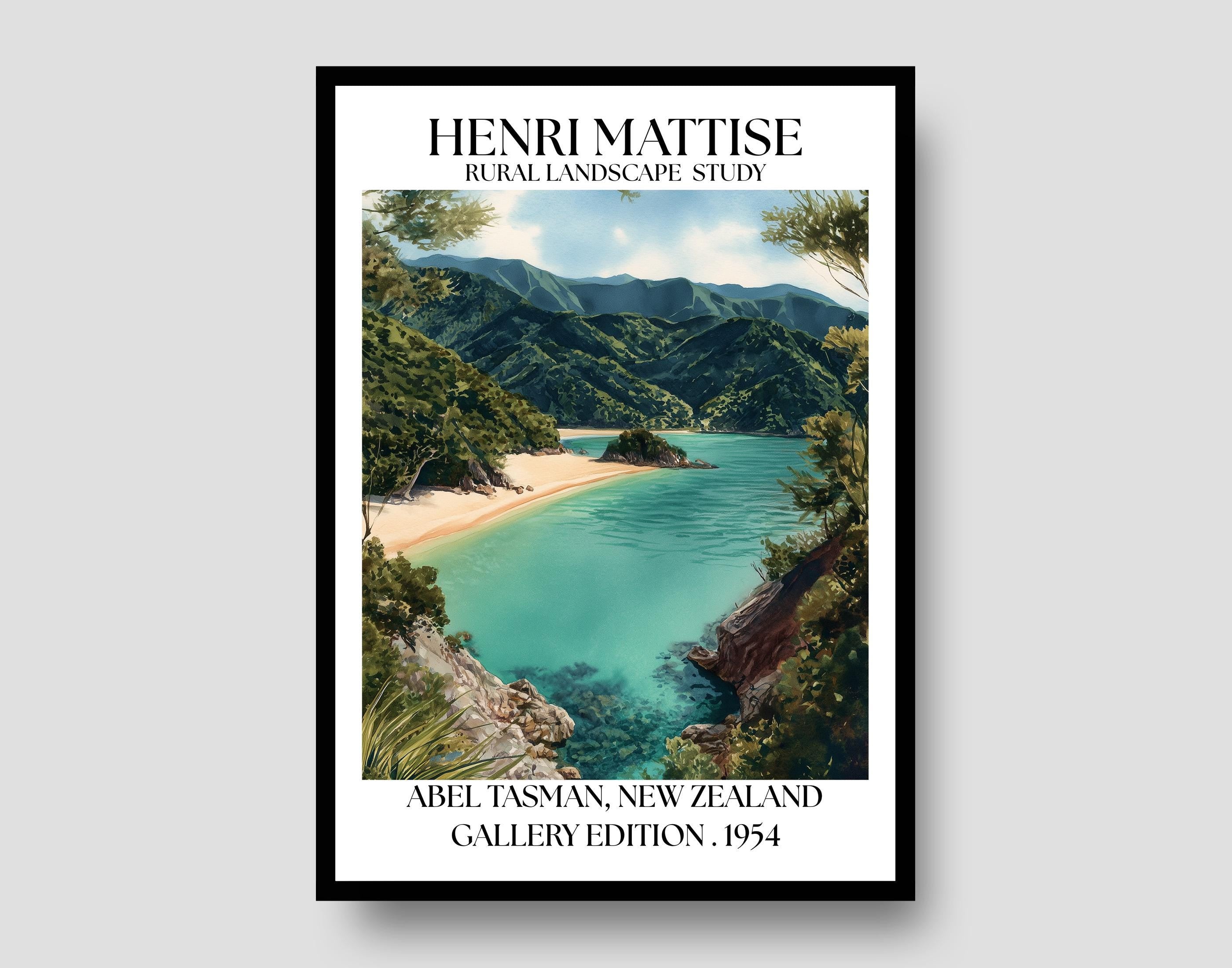 Abel Tasman National Park Henri Mattise Poster - New Zealand Travel Print