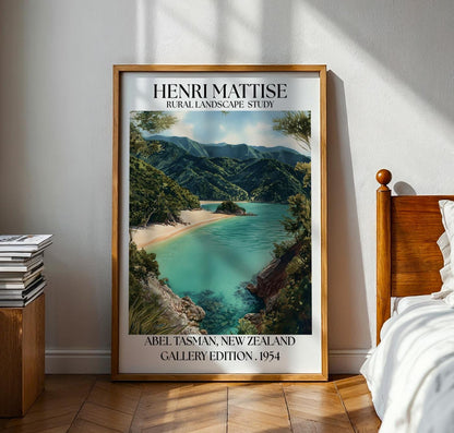 Abel Tasman National Park Henri Mattise Poster - New Zealand Travel Print