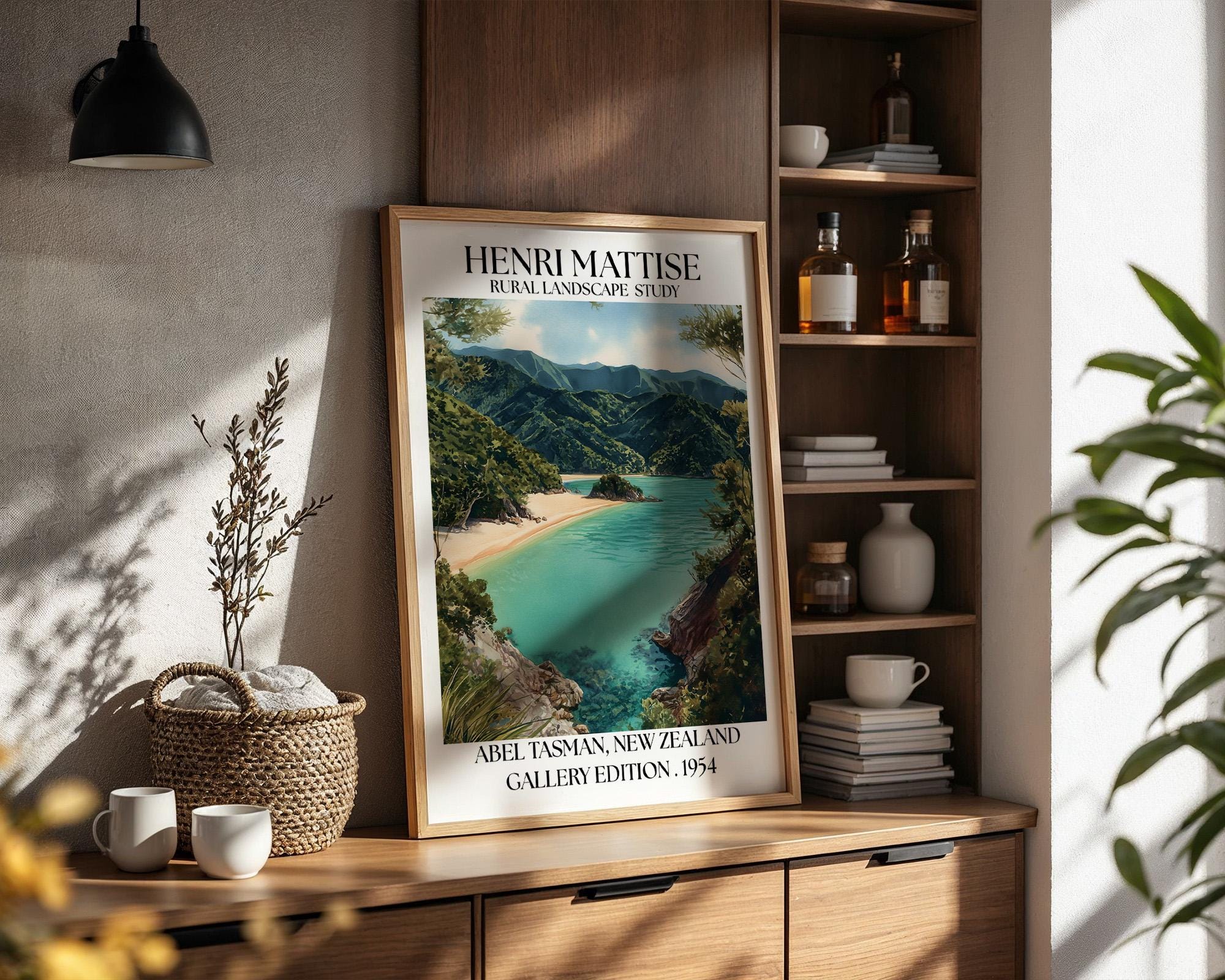 Abel Tasman National Park Henri Mattise Poster - New Zealand Travel Print