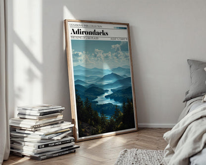 Adirondack National Park Poster - New York Lake Landscape Art