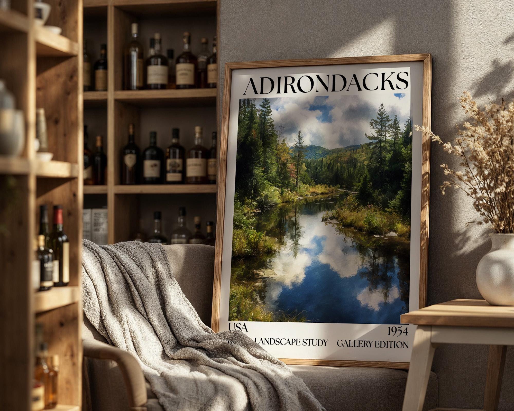 Adirondack National Park Henri Mattise Poster - New York State Travel Print