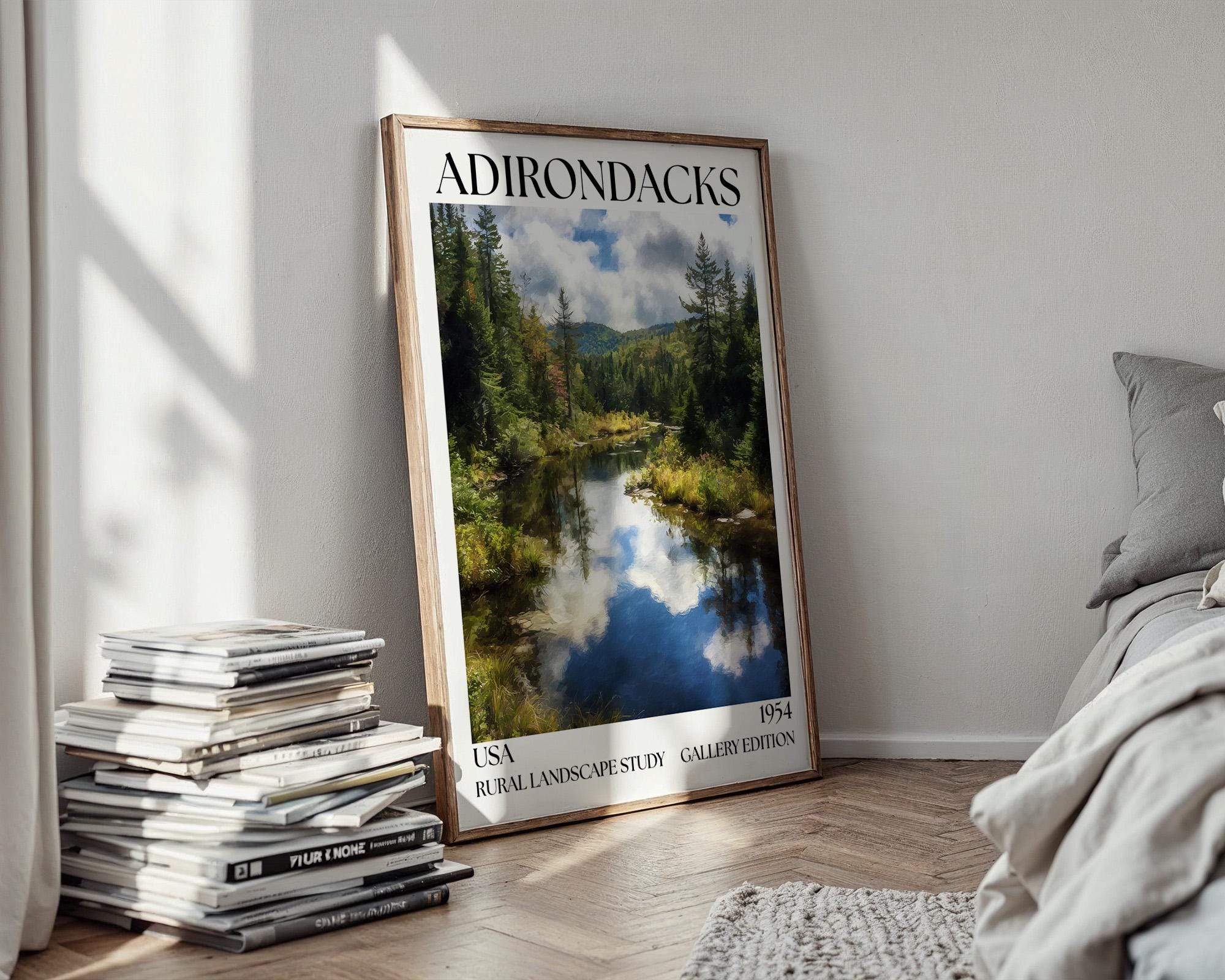 Adirondack National Park Henri Mattise Poster - New York State Travel Print