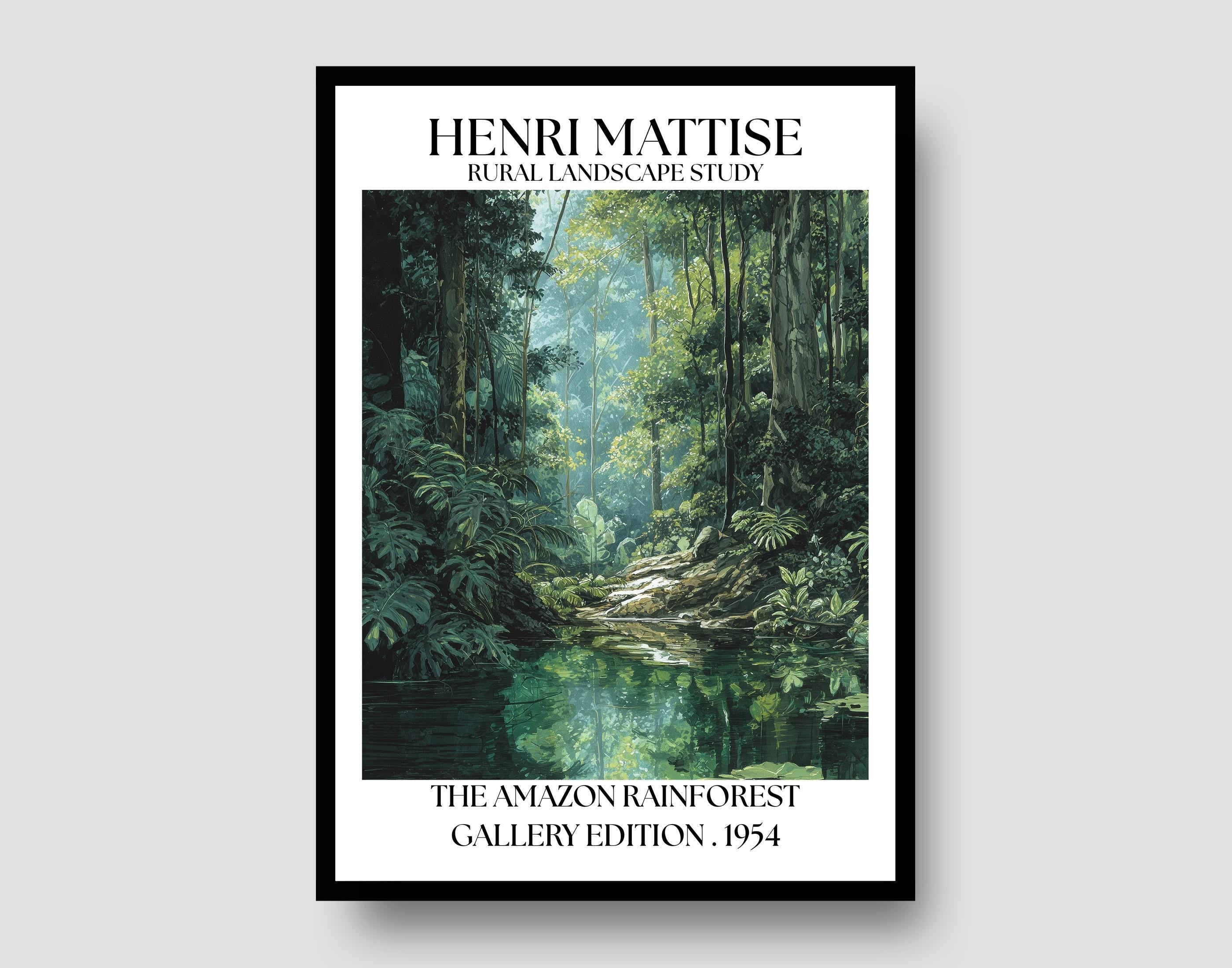 Henri Mattise Amazon Rainforest Poster - Amazon Travel Wall Art