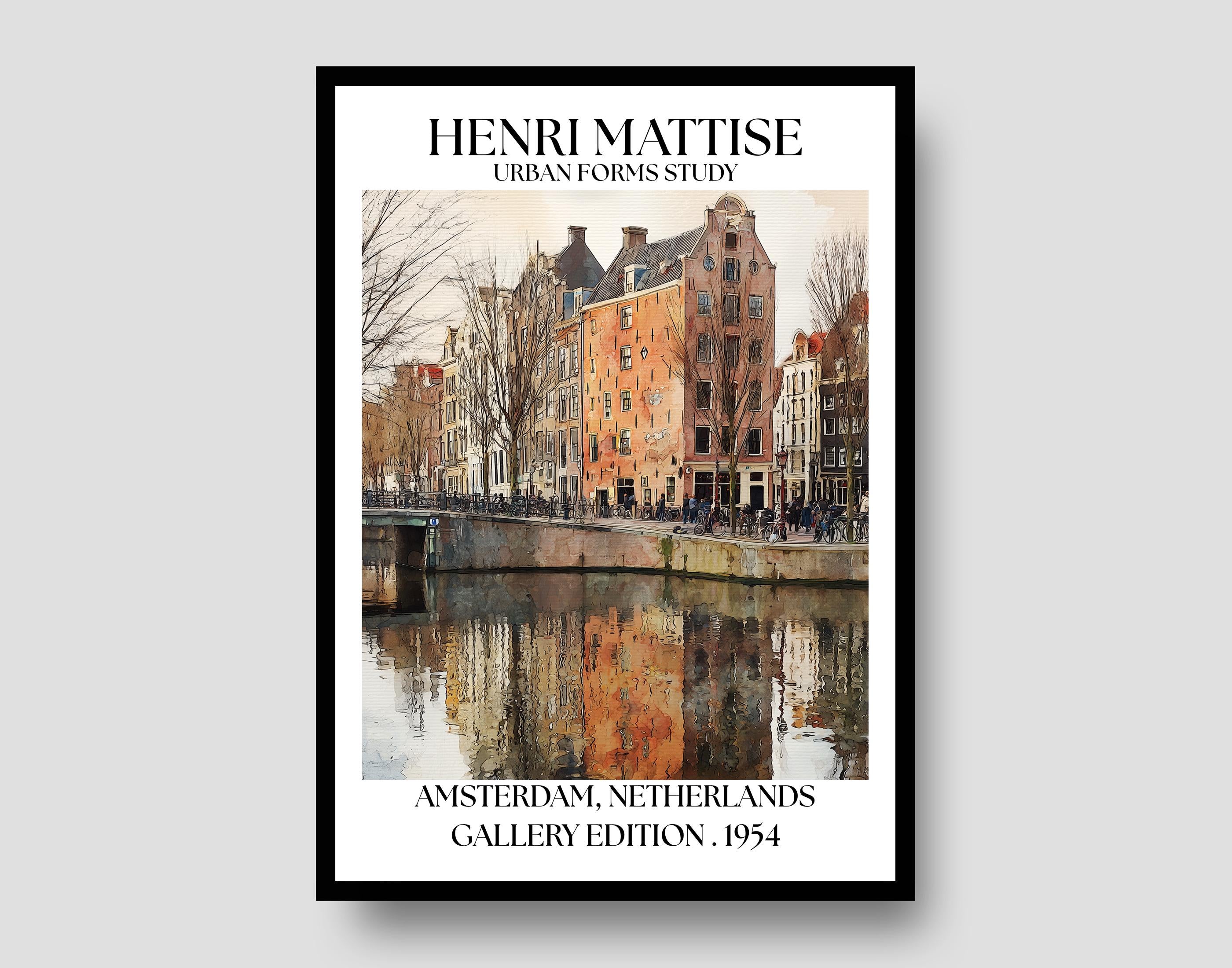 Henri Mattise Amsterdam Poster - Dutch Travel Wall Art Print