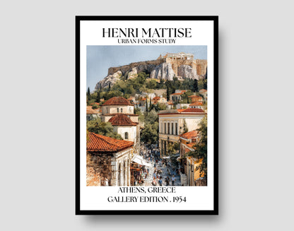 Henri Mattise Athens Greece Acropolis Poster - Athens Travel Wall Art Print