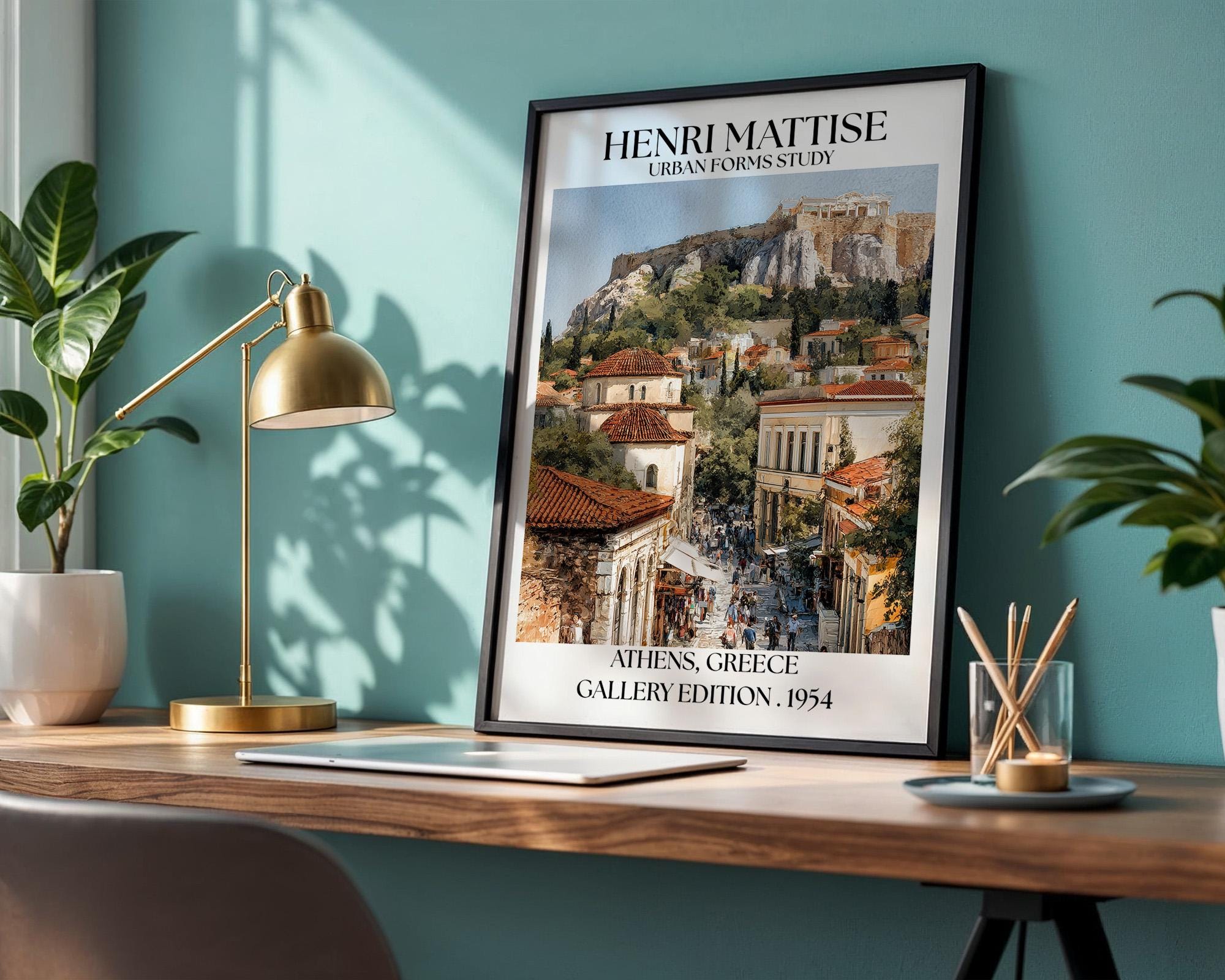 Henri Mattise Athens Greece Acropolis Poster - Athens Travel Wall Art Print