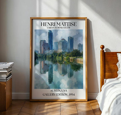 Henri Mattise Austin Texas Travel Poster – Austin Wall Art Print
