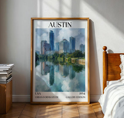 Austin Texas Travel Henri Mattise Poster – Austin Wall Art Print