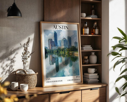 Austin Texas Travel Henri Mattise Poster – Austin Wall Art Print