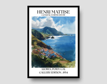 Henri Mattise Azores Travel Poster – Azores Portugal Wall Art Print
