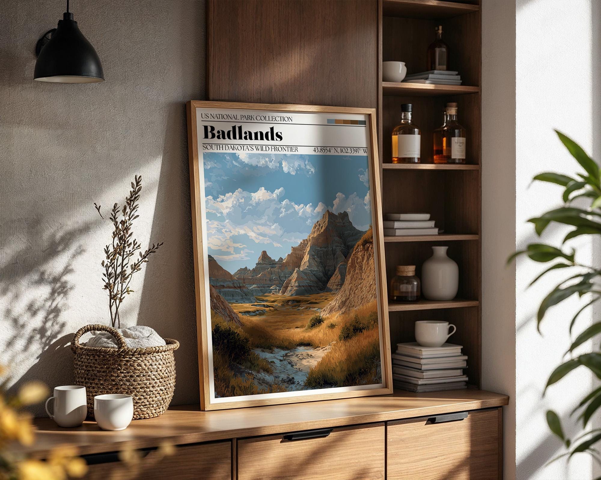Badlands National Park Poster – South Dakota Landscape Art