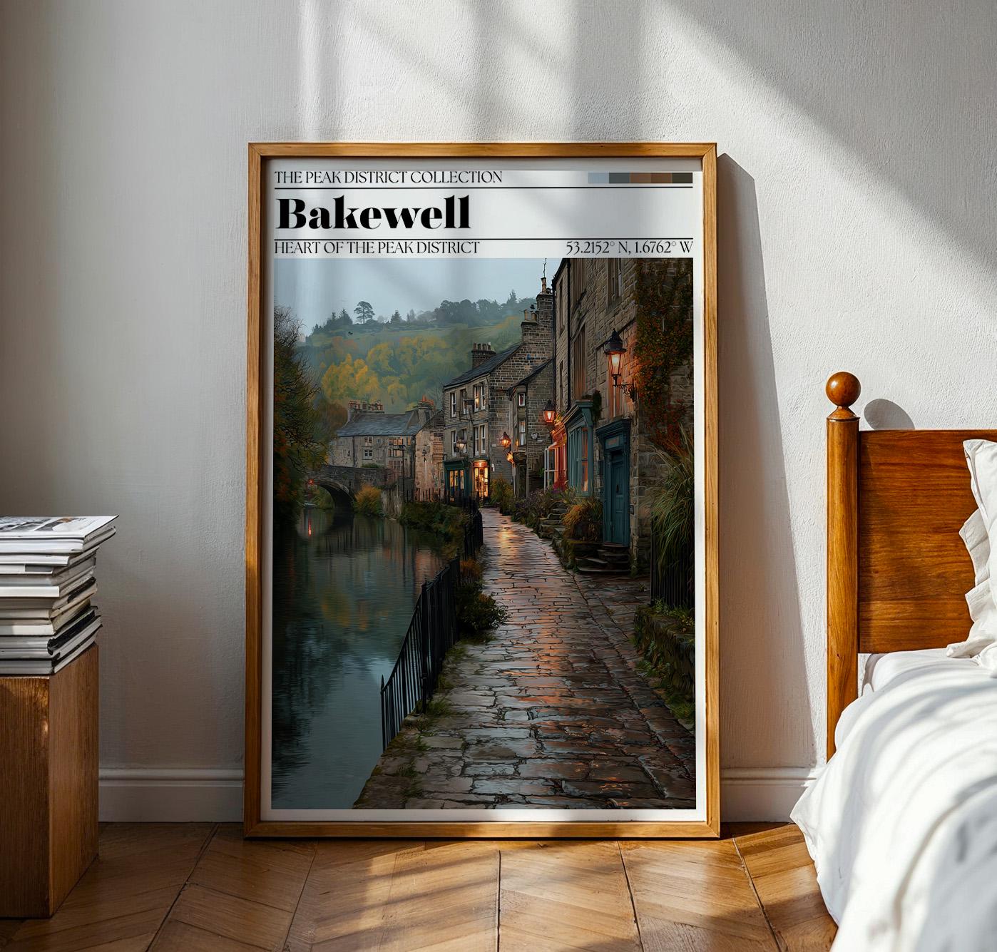 Bakewell, Peak District Travel Poster – English Countryside Art
