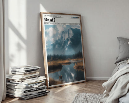 Banff National Park Travel Poster – Canadian Rockies Wall Art