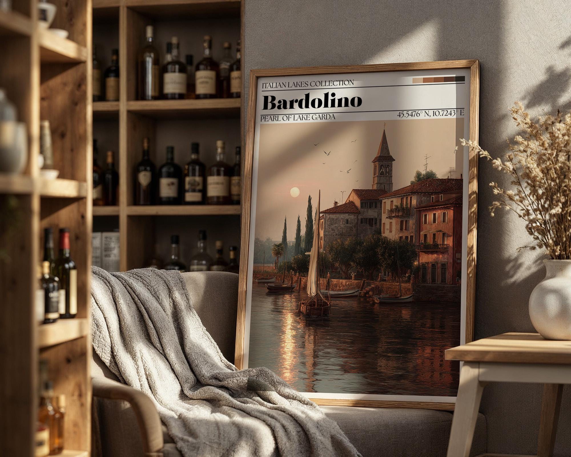 Bardolino Travel Poster – Lake Garda, Italy Wall Art Print