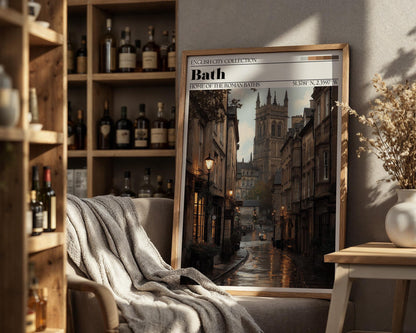 Bath England Travel Poster – Somerset City Art Print