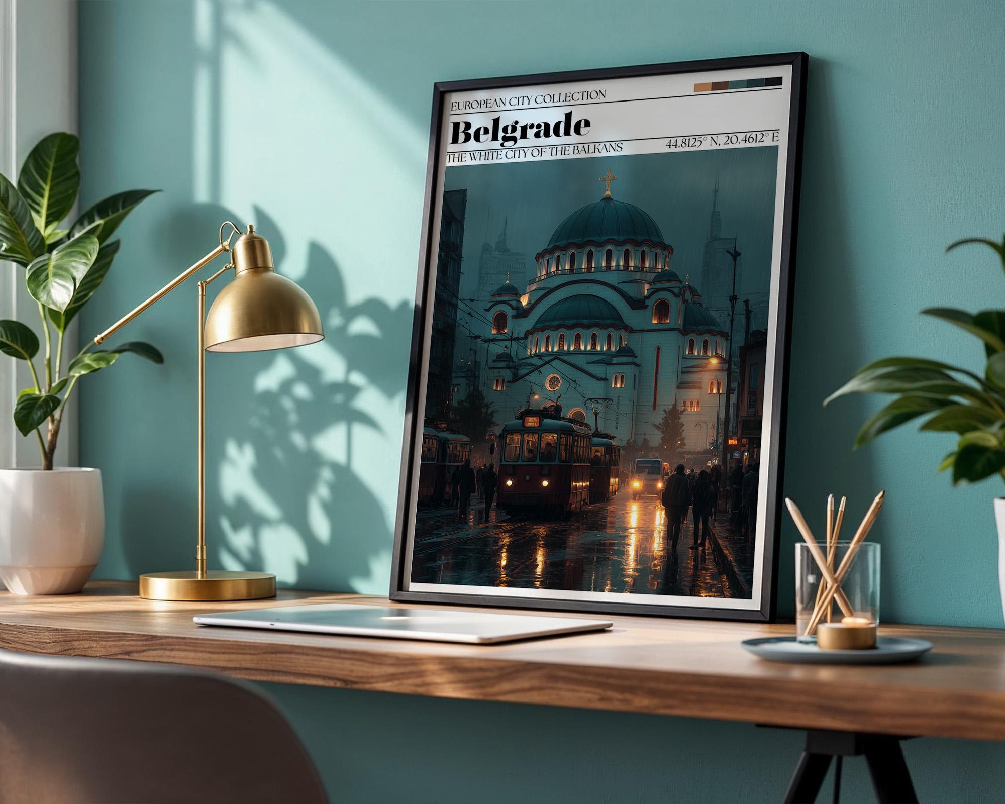 Belgrade Travel Poster - Serbian Wall Art Print