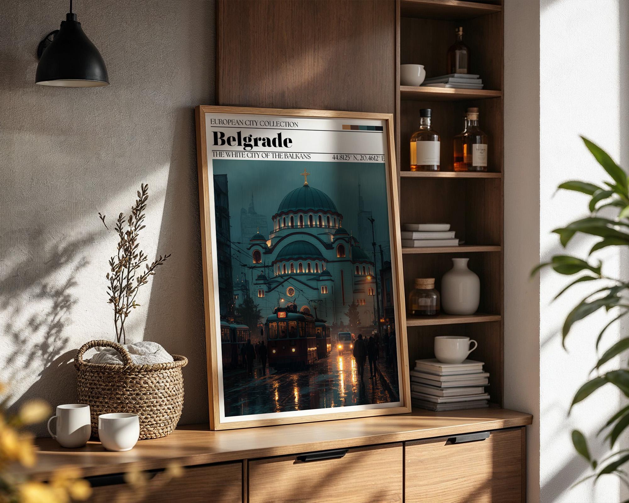 Belgrade Travel Poster - Serbian Wall Art Print