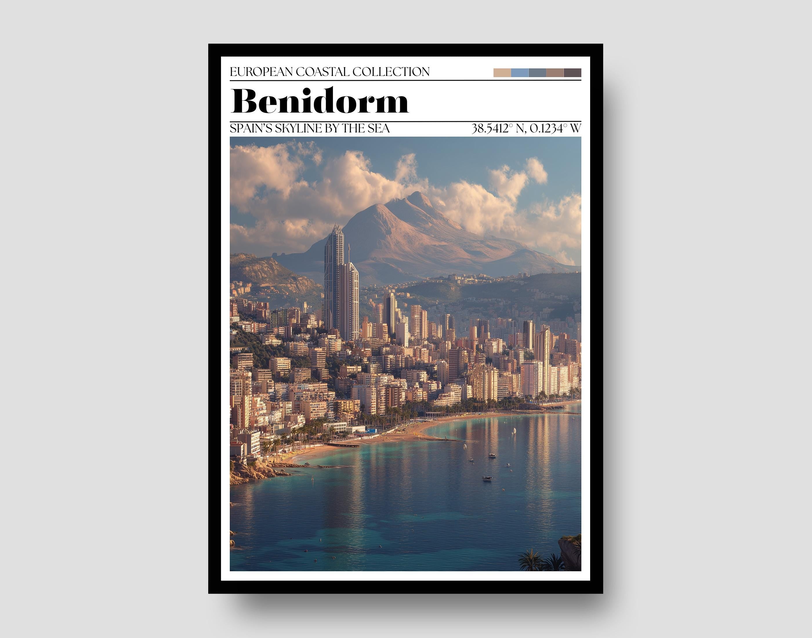 Benidorm, Spain Poster - Spanish Travel Wall Art