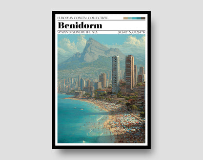 Benidorm, Spain Wall Art - Benidorm Travel Poster