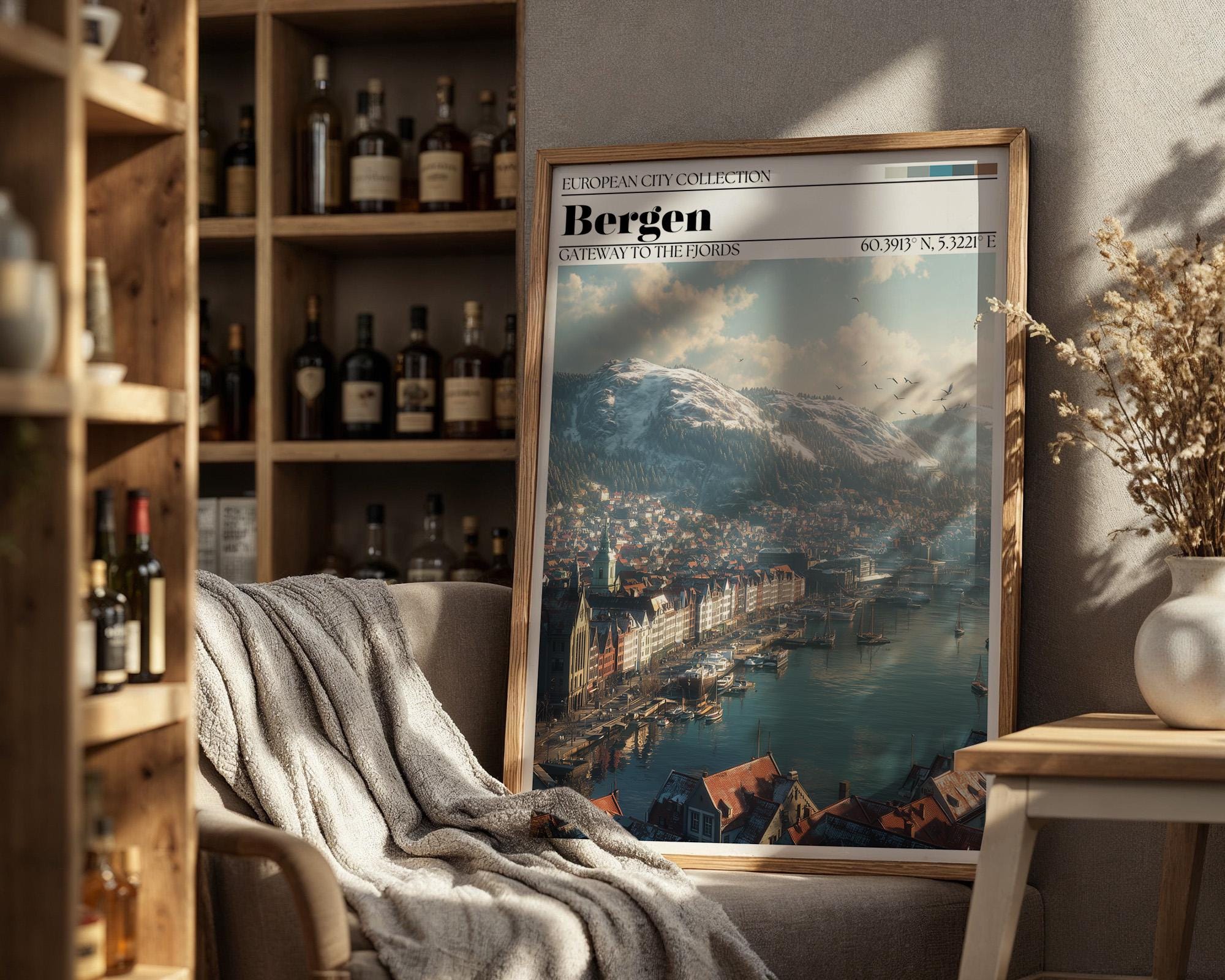 Bergen, Norway Poster – Bergen Travel Art Print