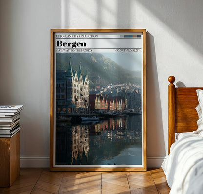 Bergen Poster - Norway Travel Wall Art Print