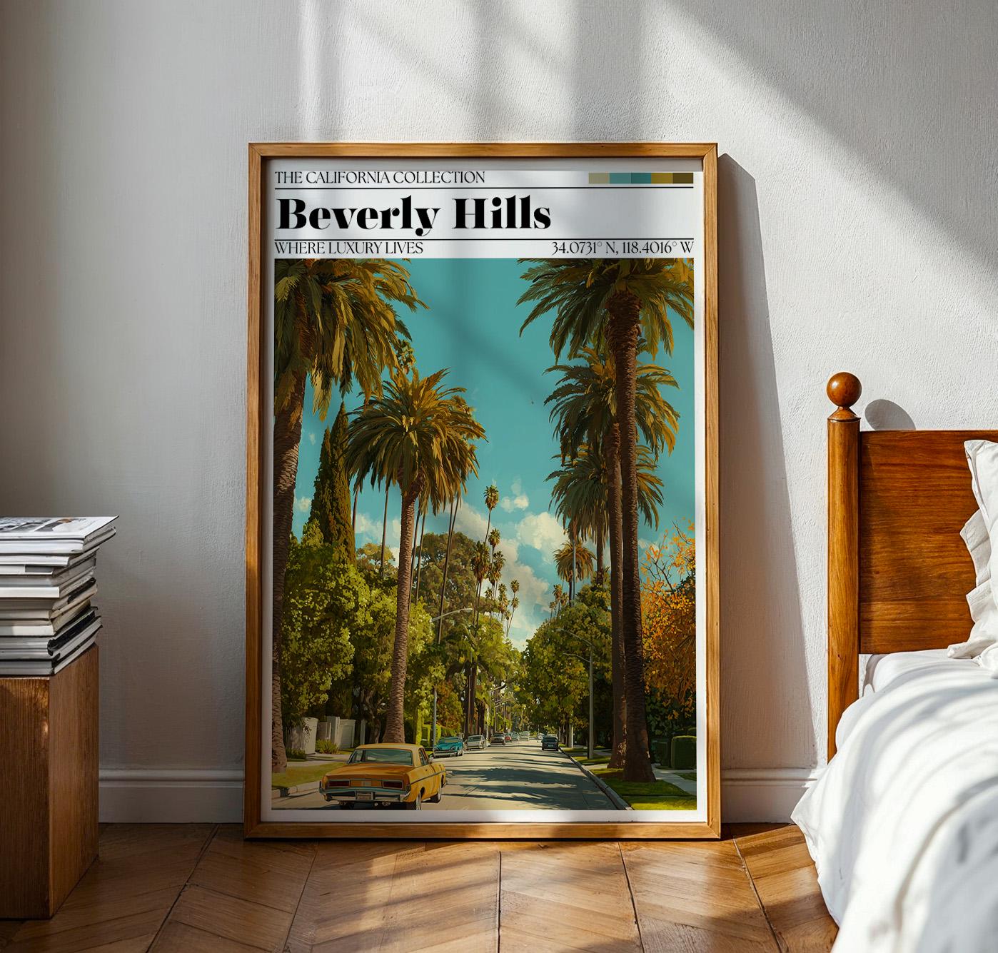 Beverly Hills Poster – Los Angeles Travel Wall Art