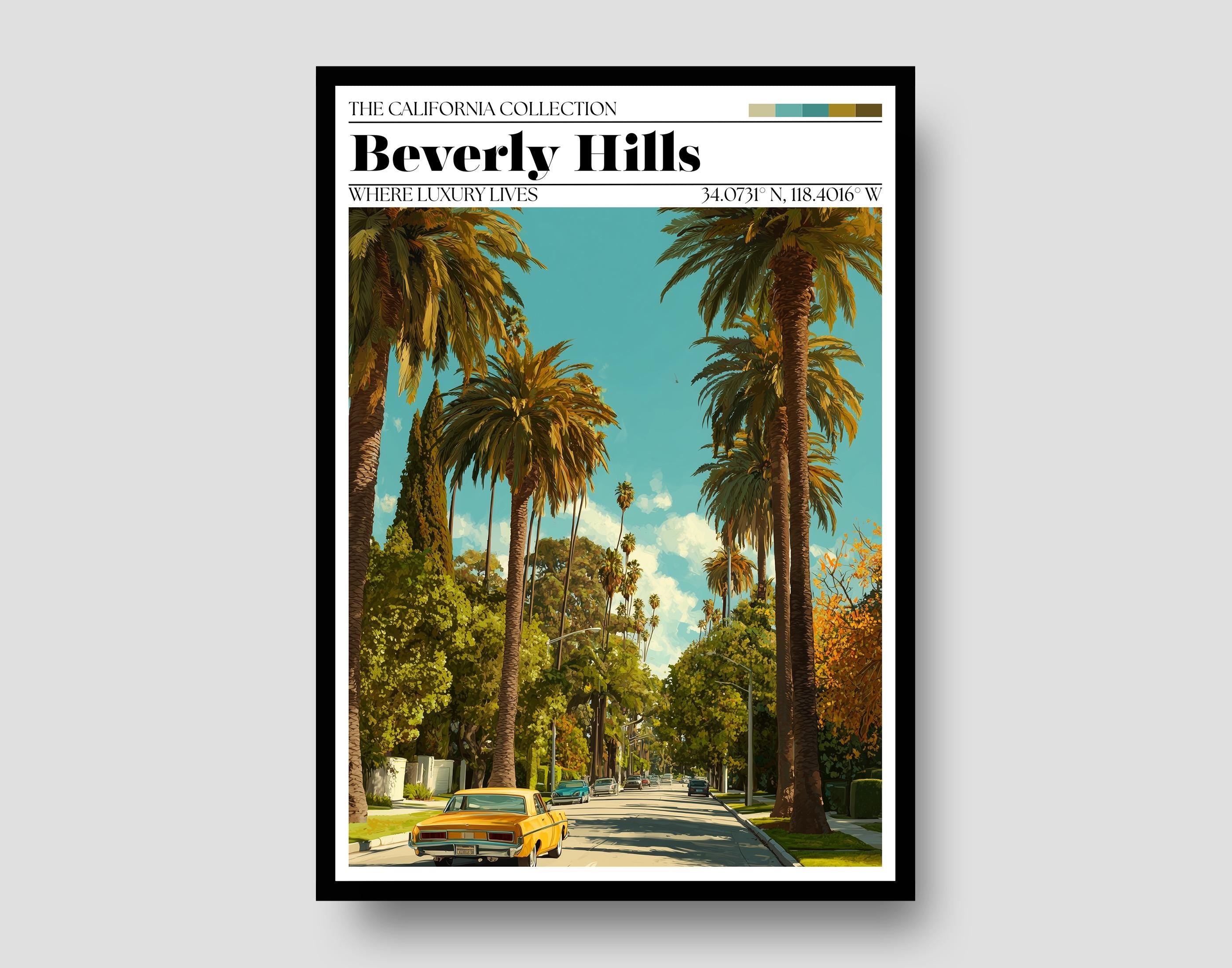 Beverly Hills Poster – Los Angeles Travel Wall Art