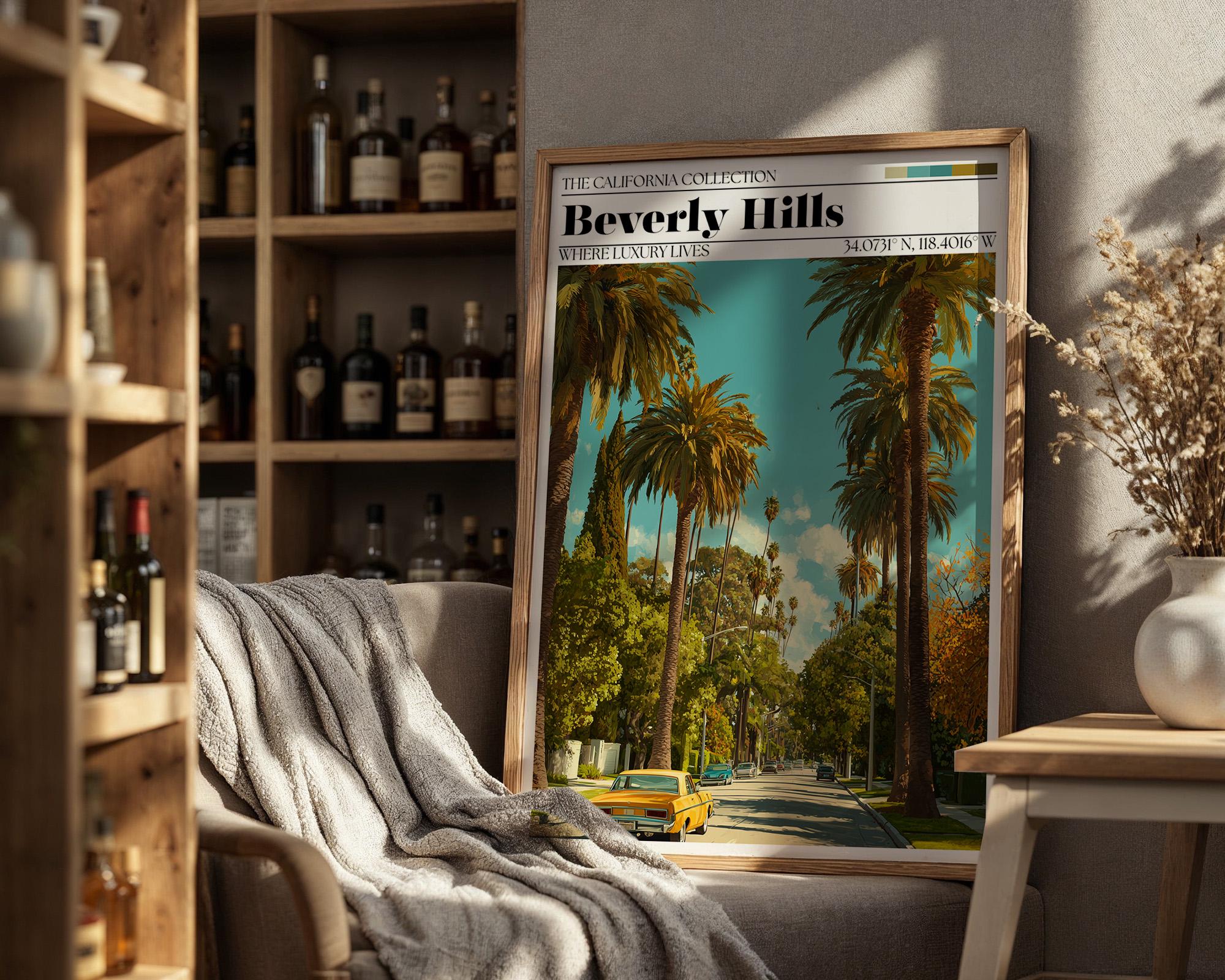 Beverly Hills Poster – Los Angeles Travel Wall Art