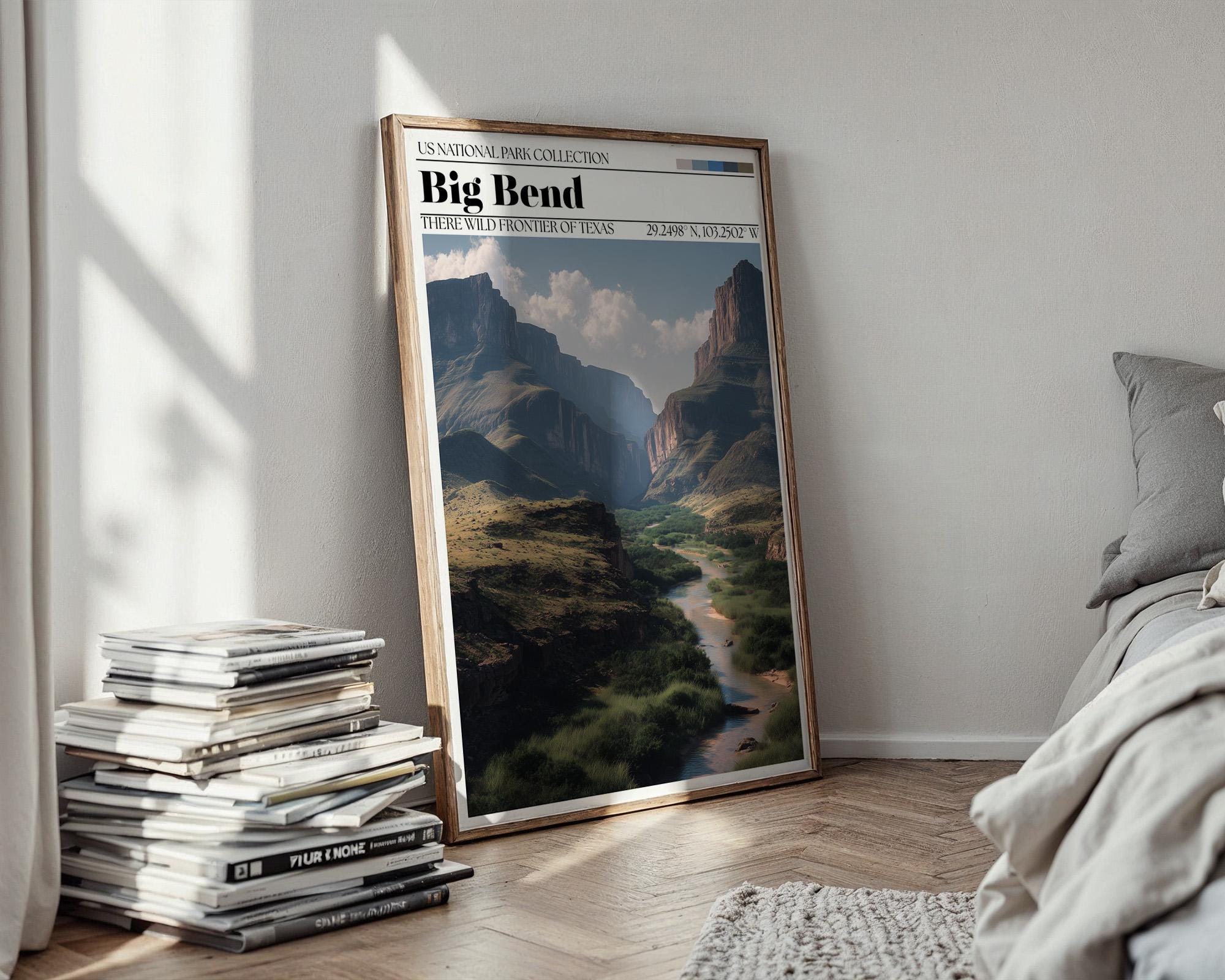 Big Bend National Park Poster – Texas Desert Landscape Art