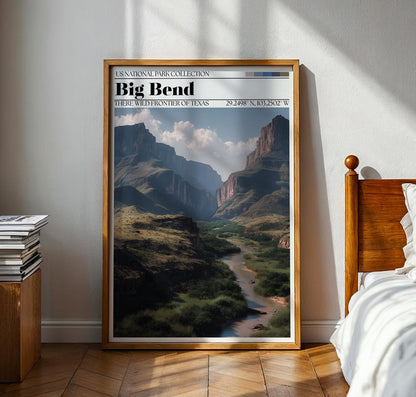 Big Bend National Park Poster – Texas Desert Landscape Art