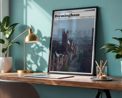 Birmingham England Travel Poster – Birmingham Wall Art Print