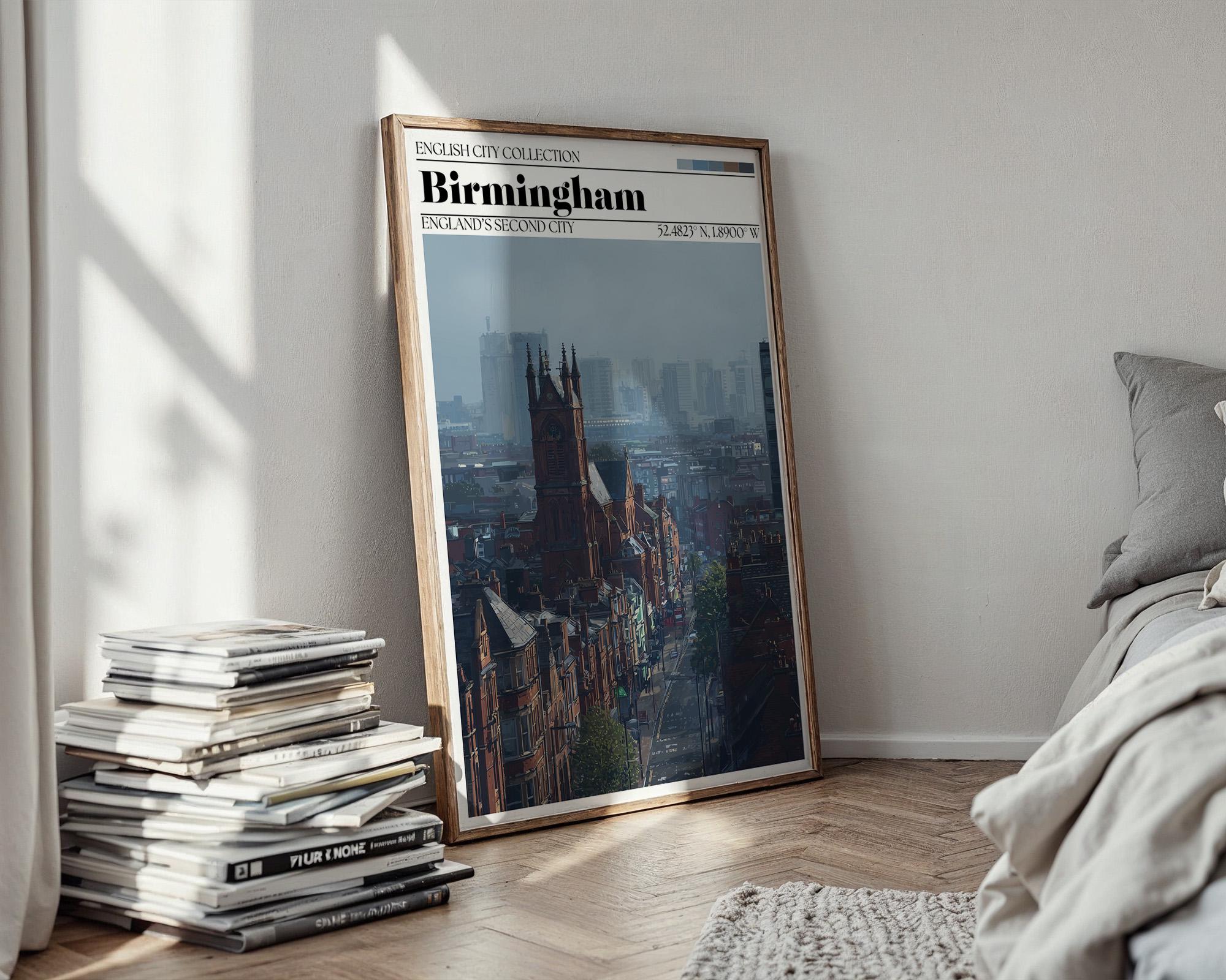 Birmingham England Travel Poster – Birmingham Wall Art Print