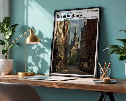 Birmingham, England Poster – Birmingham Travel Wall Art Print