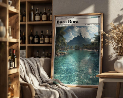 Bora Bora Travel Poster – French Polynesia Tropical Art