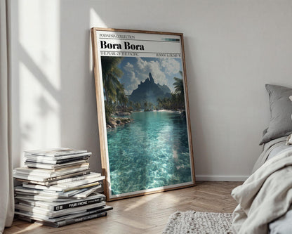 Bora Bora Travel Poster – French Polynesia Tropical Art