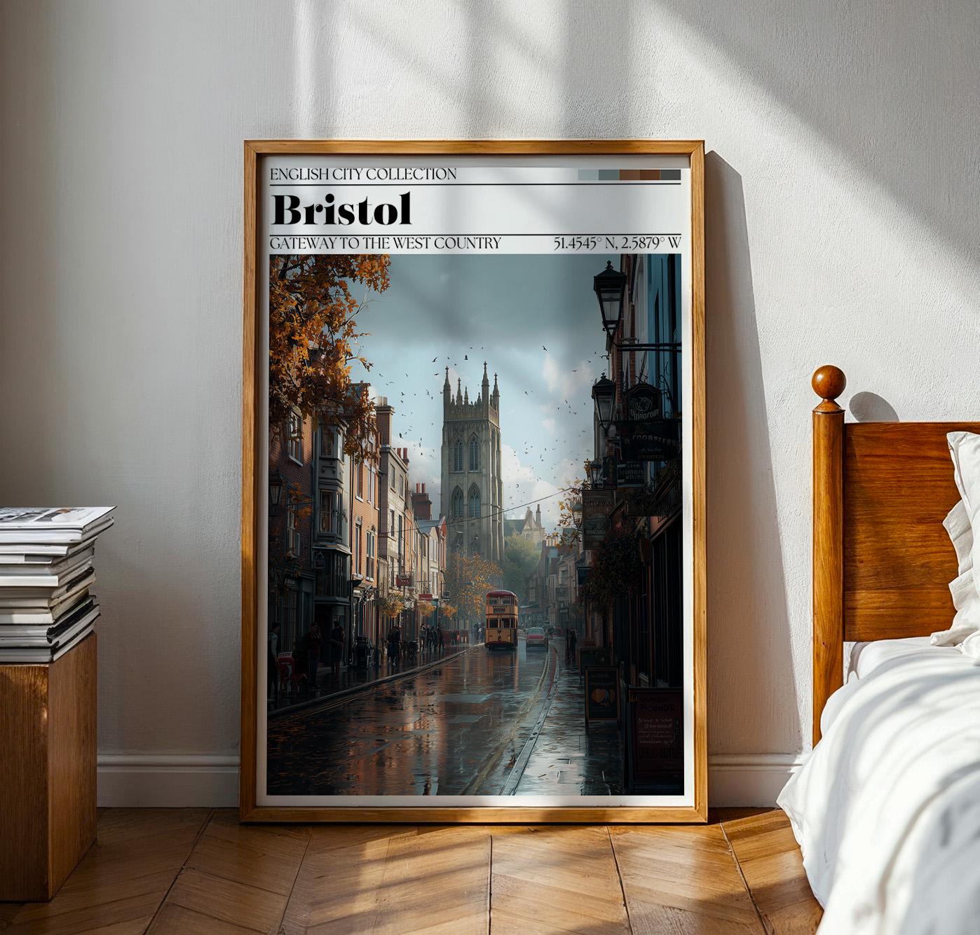 Bristol Poster – Bristol, English Travel Wall Art Print