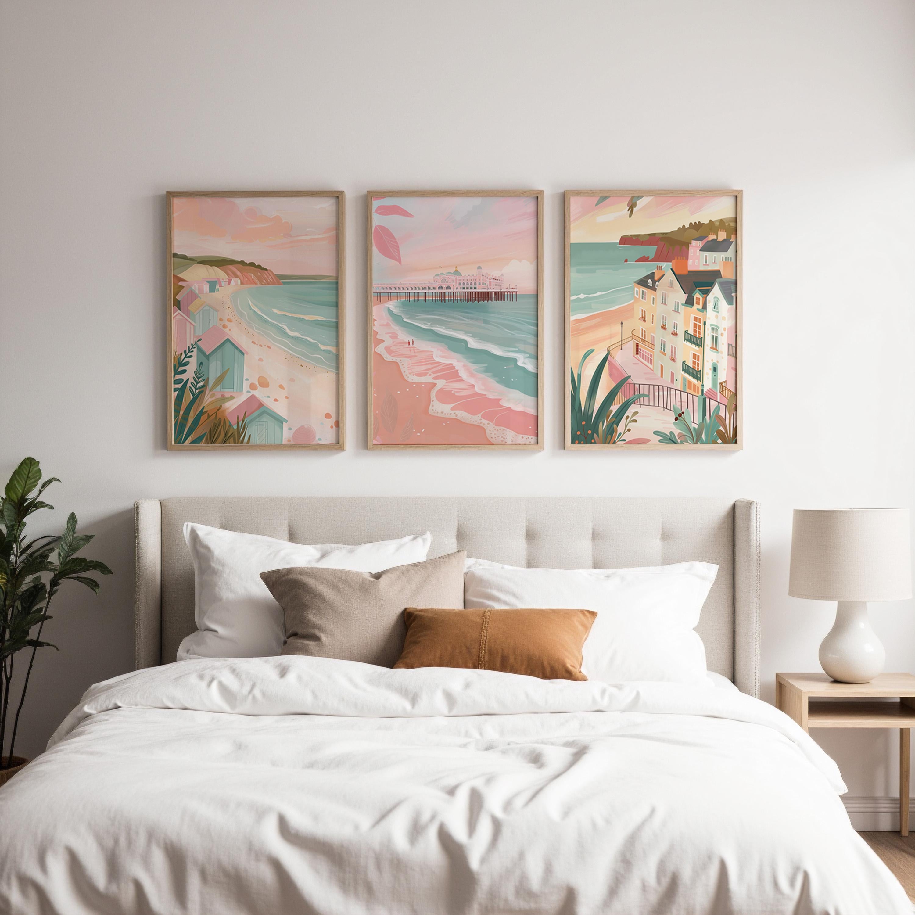 Brighton Set Of 3 Posters - Sussex Coastal Wall Art Prints - Travel Wall Art