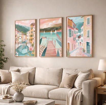Anncey Set Of 3 Posters - Annecy Landscape Wall Art Prints - Travel Wall Art