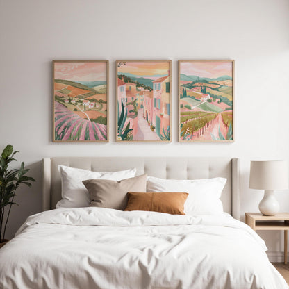 Provence Set Of 3 Posters - French Wall Art Prints - Travel Wall Art