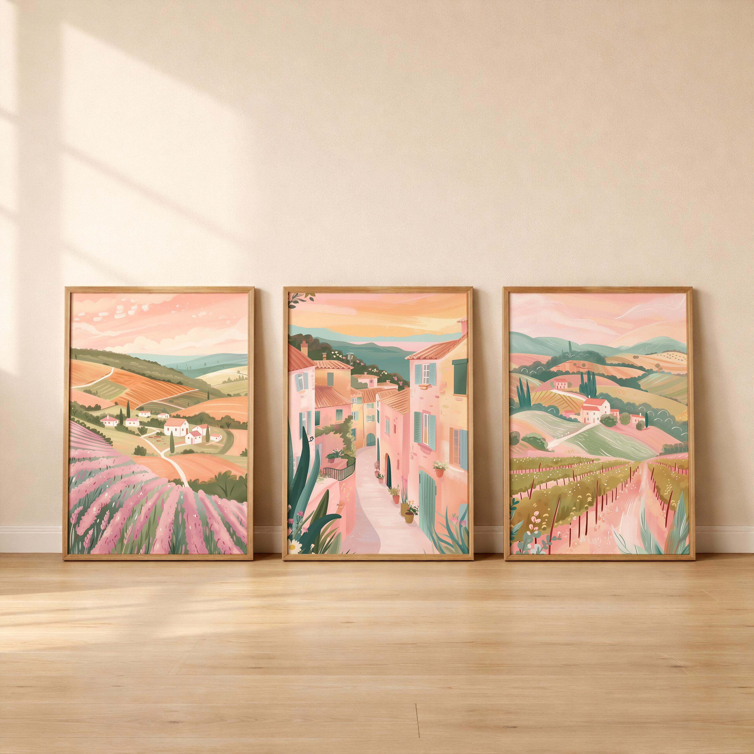 Provence Set Of 3 Posters - French Wall Art Prints - Travel Wall Art