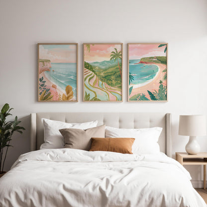 Bali Set of 3 Posters - Bali Landscape Wall Art Prints - Travel Wall Art