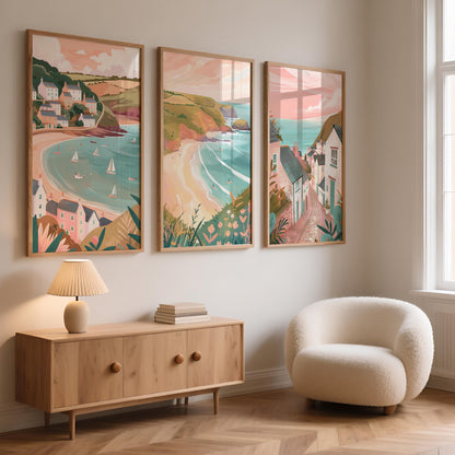 Devon Set Of 3 Posters - Devon Wall Art Prints - Travel Wall Art
